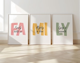 Family Wall Decor: Expecting Parents, Set of 3 Wall Art (Digital Download)