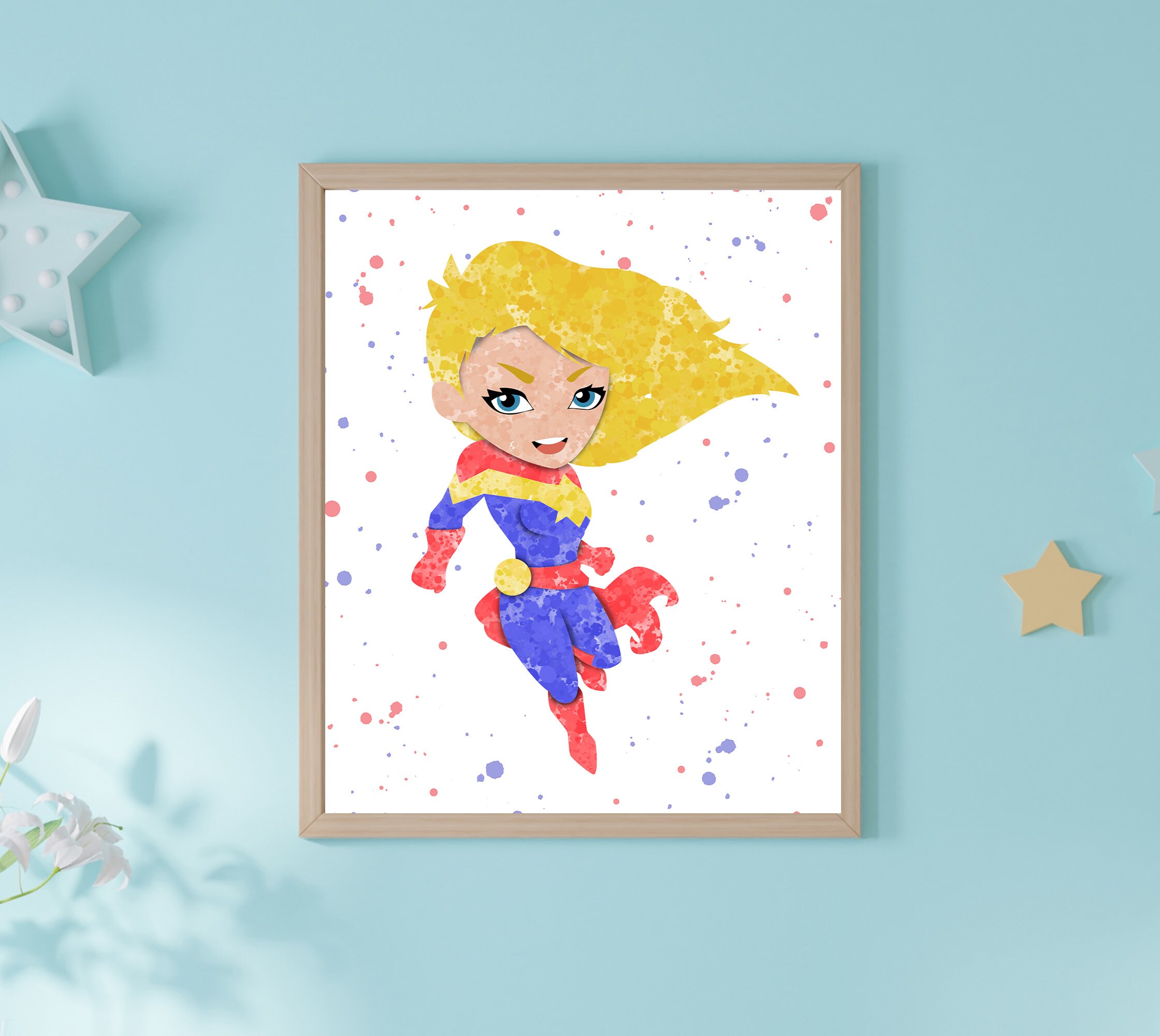 DC Superhero Girls Christian Nursery Decor Art Set of 6 Prints, Batgir –  Pixie Paper Store