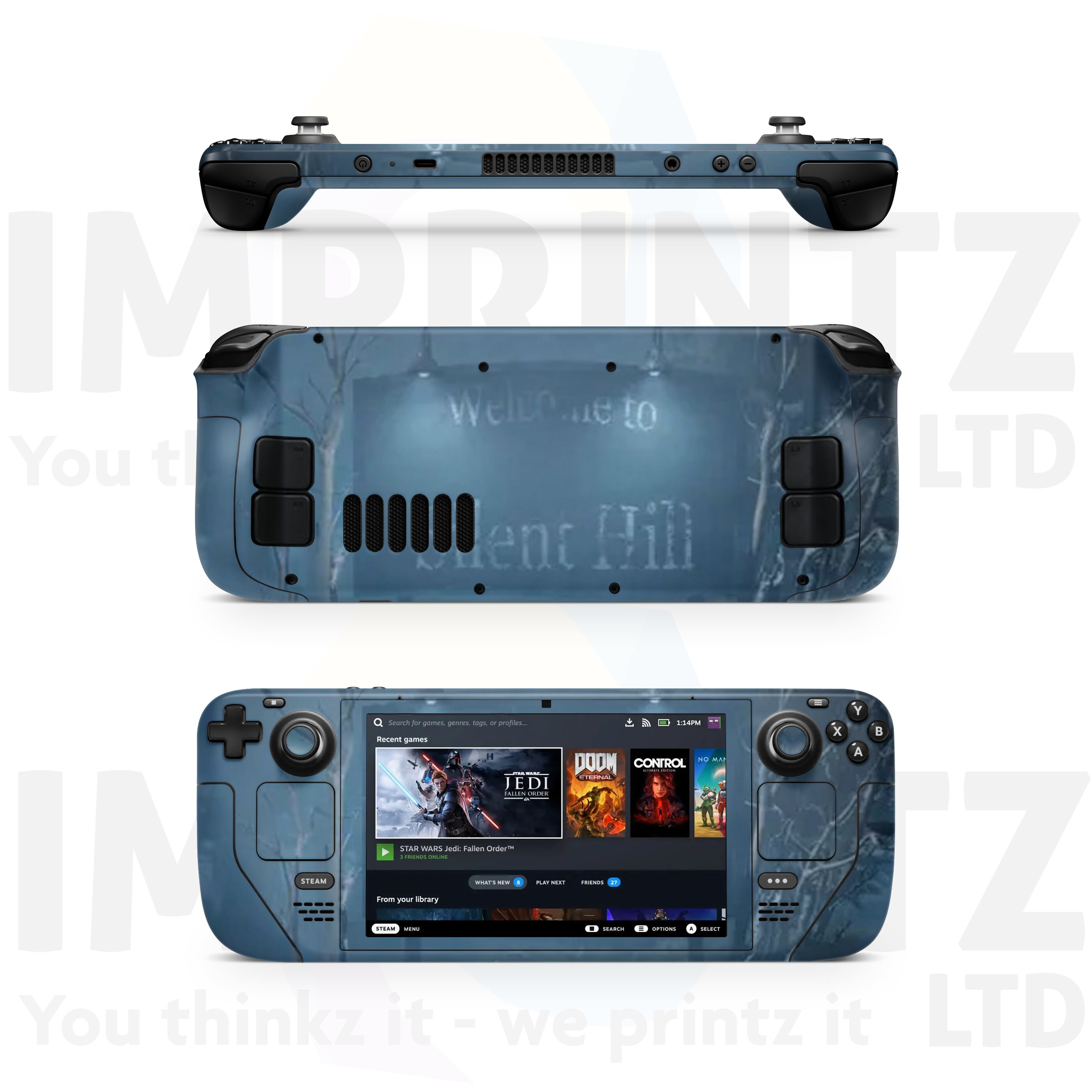 SopiGuard Full Wrap Sticker Decal For Steam Deck - Carbon Brushed / Matte / Gloss Texture Options