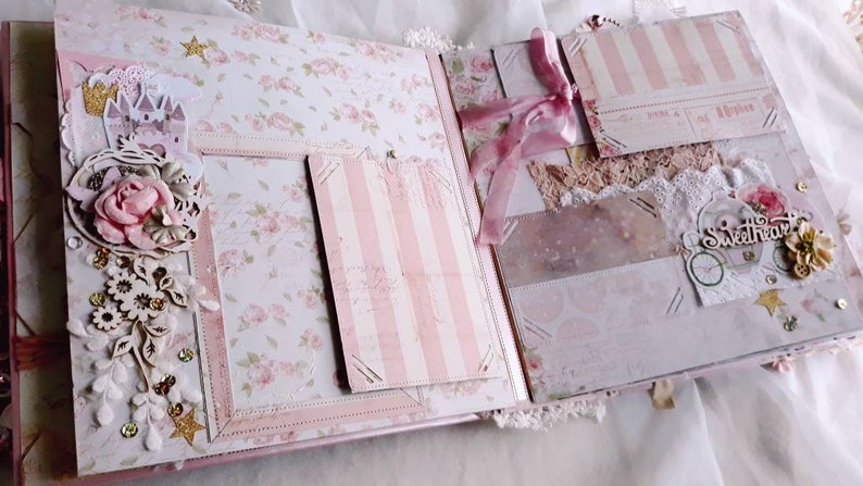 book of memories Scrapbooking Personalized Baby girl photo album Scrapbook Album hand made baby gift Personalized exclusive scrapbook