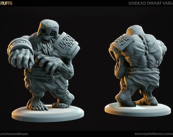 5 X DWARVEN UNDEAD dwarve dungeons and dragons D&D RPG Mini mini 32mm 28mm
