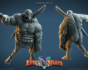 ORC UNDEAD dungeons and dragons pathfinder 40k D&D RPG Miniature mini 32mm scale