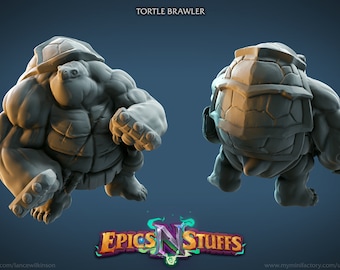 TORTLE BRAWLER -  dungeons and dragons D&D RPG Miniature mini 32mm