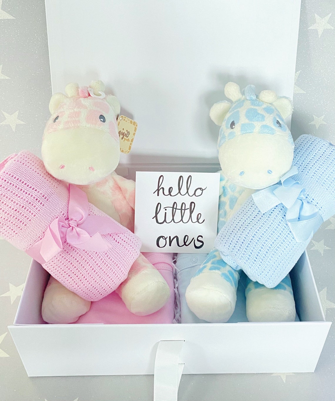 TWIN BABY HAMPER Twin Girl and Boy Twin Gift set Unique Etsy