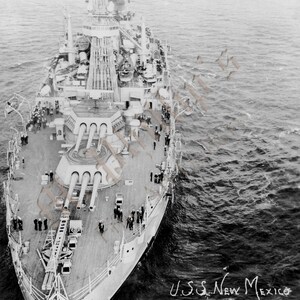 USS New Mexico from the Air  BB40