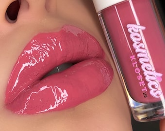Lady-in-red Pigmented Lip Gloss, Handmade Lip Gloss, Tinted Lip Balm