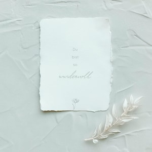 Fête des Mères I Compliment I Tu es si merveilleuse I Carte I Papier fait main