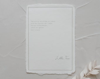 Rouwkaart I Condoleancekaart I Handgeschept papier