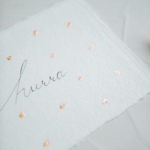 Carte 'hourra' I anniversaire I mariage I naissance I baptême I papier fait main I finition dorée