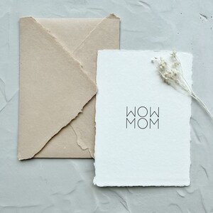 Biglietto MOM I WOW I Festa della Mamma I in carta fatta a mano