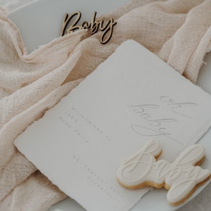 Carte 'oh baby' pour dresser la table I baby party I individuel I design minimaliste