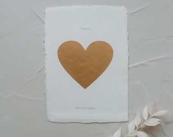 Carte à gratter personnalisée Je surprends I coeur doré à gratter I papier fait main