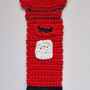 London Post Box, crochet applique