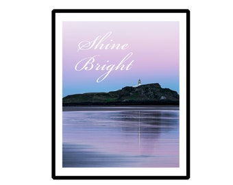 Shine Bright Poster, Wall Art, Inspirational Poster, Printable Wall Art, Ocean Wall Art