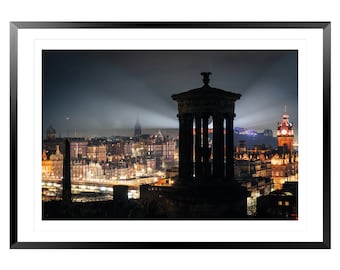 Edinburgh Night Scene, Digital Print, Wall Art, Printable