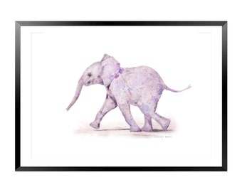 Baby Elephant Digital Painting | Digital Art | Wall Art |
