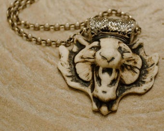 Tijger porseleinen hanger