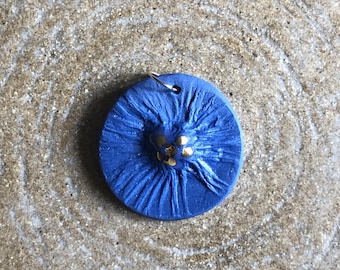 Handgemaakte porseleinen hanger, blauw