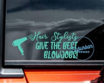 Hair Stylist Car Decal, Waterproof Vinyl Sticker