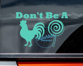 Don't Be a Car Decal, Funny Vinyl Sticker