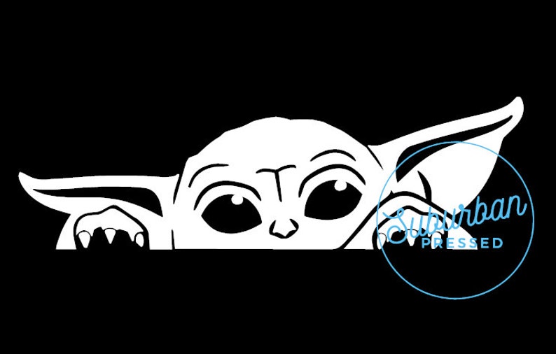 Download Baby Yoda Car Sticker Grogu Decal Baby Yoda Car Decal | Etsy