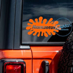 Splat Decal, Orange Nickelodeon Sticker, Nick at Nite, Nickelodeon, Nickelodeon Slime, Nickelodeon Sticker, Nickelodeon Gift, 1990's Gift