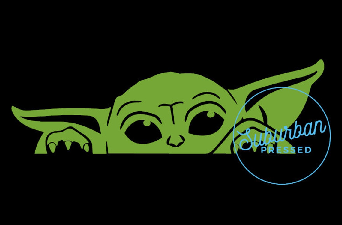 Baby Yoda Car Sticker Grogu Decal Baby Yoda Car Decal Etsy