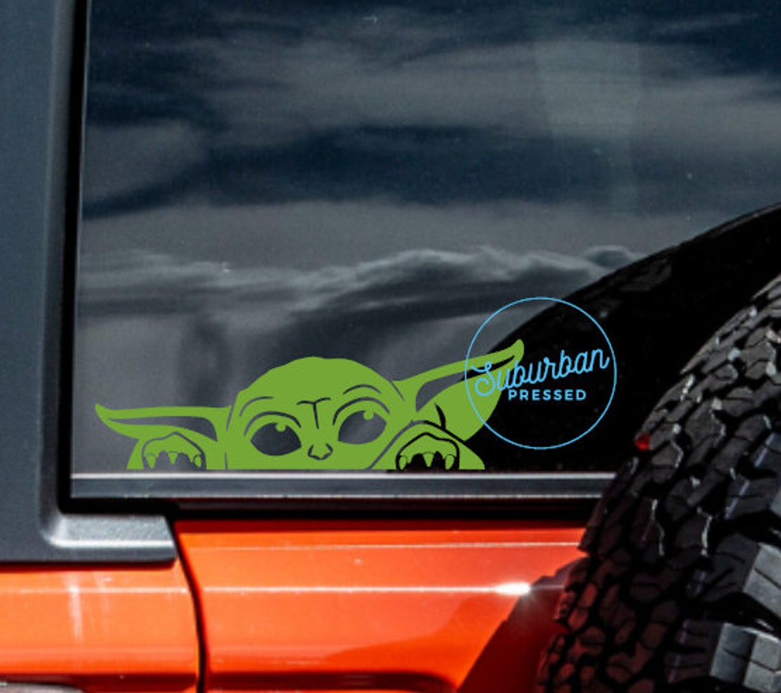 Download Baby Yoda Car Sticker Grogu Decal Baby Yoda Car Decal | Etsy