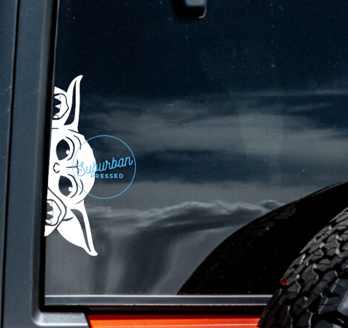 Download Baby Yoda Car Sticker Grogu Decal Baby Yoda Car Decal | Etsy