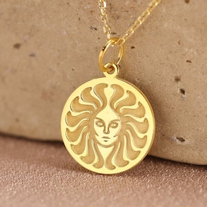14k Solid Gold Medusa Necklace , Medusa Snake , Personalized Medusa Gold Pendant , Medusa Mythology , 14k Real Gold Medusa , Woman Gift