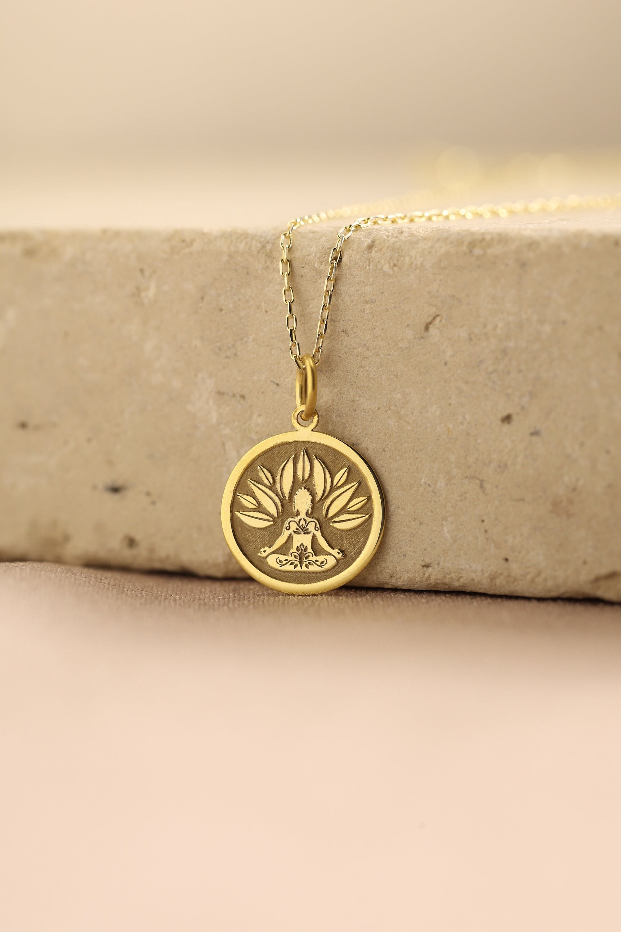 Bronze lotus charms, Nickel free pendant, Yoga chakra jewelry making
