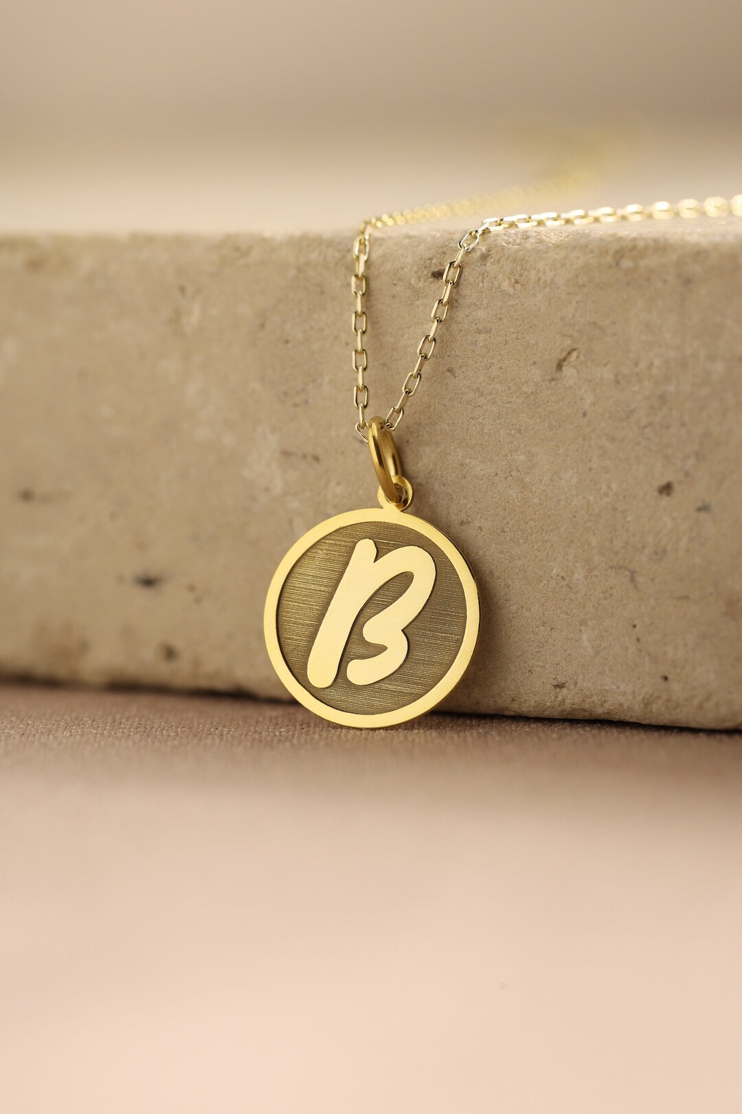 PRE ORDER - INITIAL GOLD CHARM NECKLACE - LETTER B