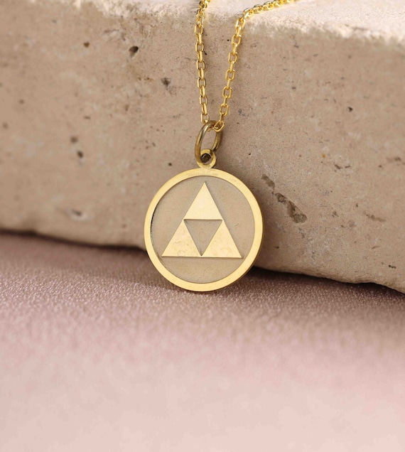 Triforce necklace real gold discount