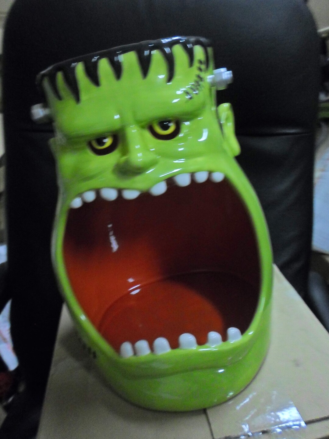 Vintage Halloween Frankenstein Dept 56 Ceramic Candy Bowl Etsy