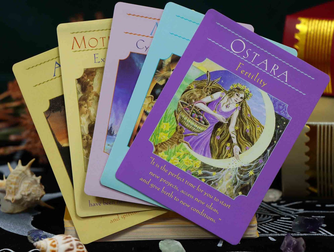 Goddess Guidance Oracle Cards deck with guidebook / 44 Cards Etsy