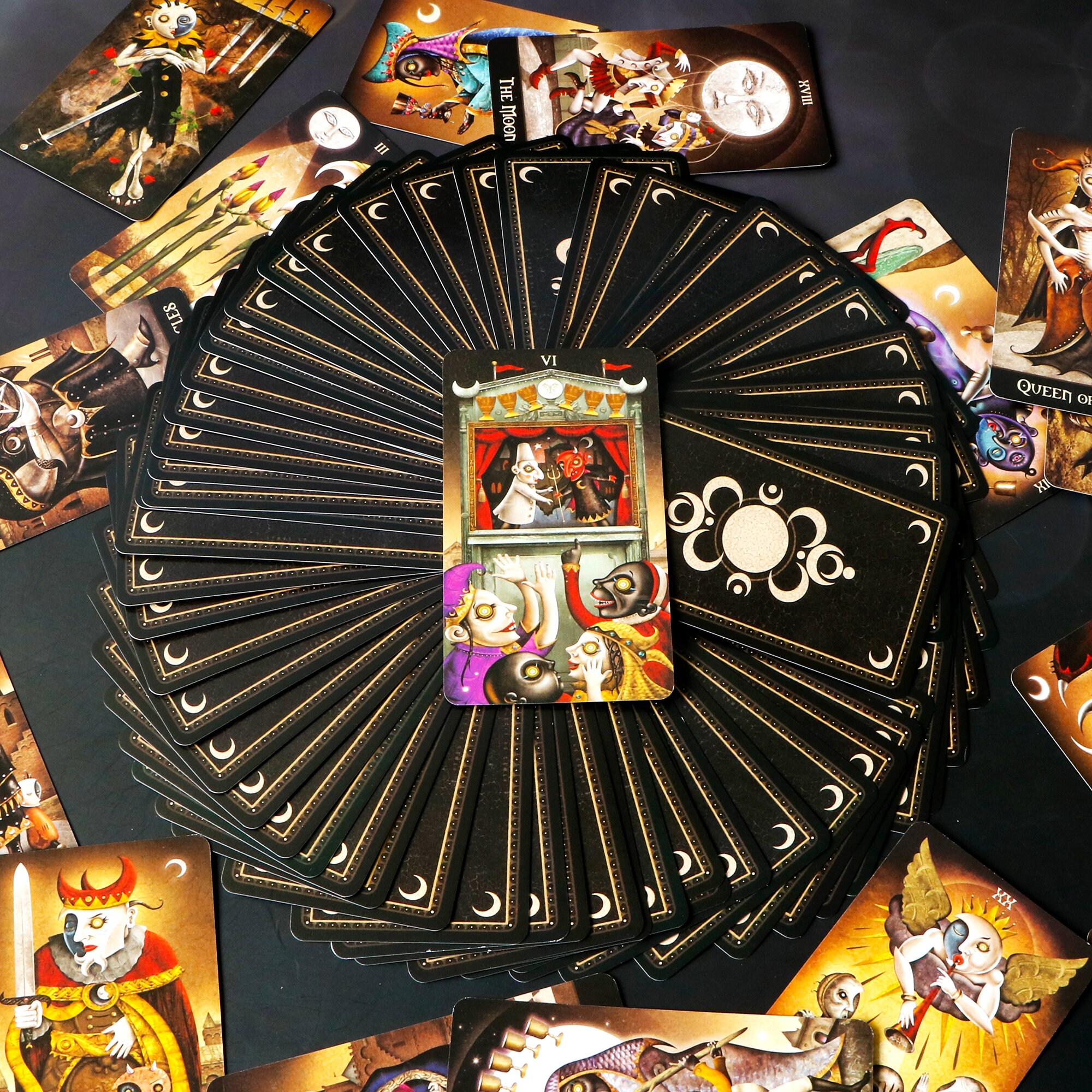 The Deviant Moon Tarot cards /Tarot deck Cards with Guidebook | Etsy