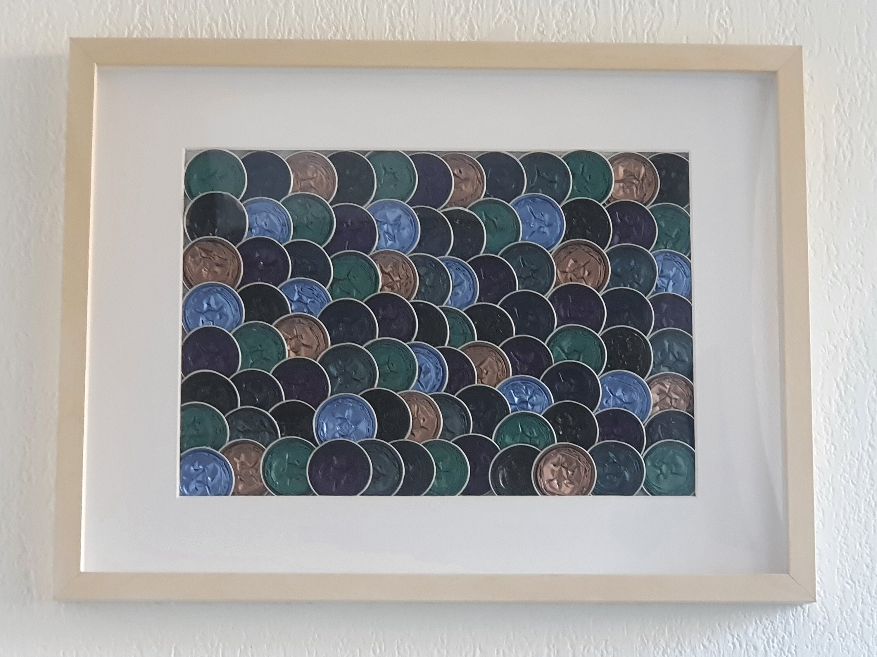 Cadre Decoration avec Capsules Recyclé de Café