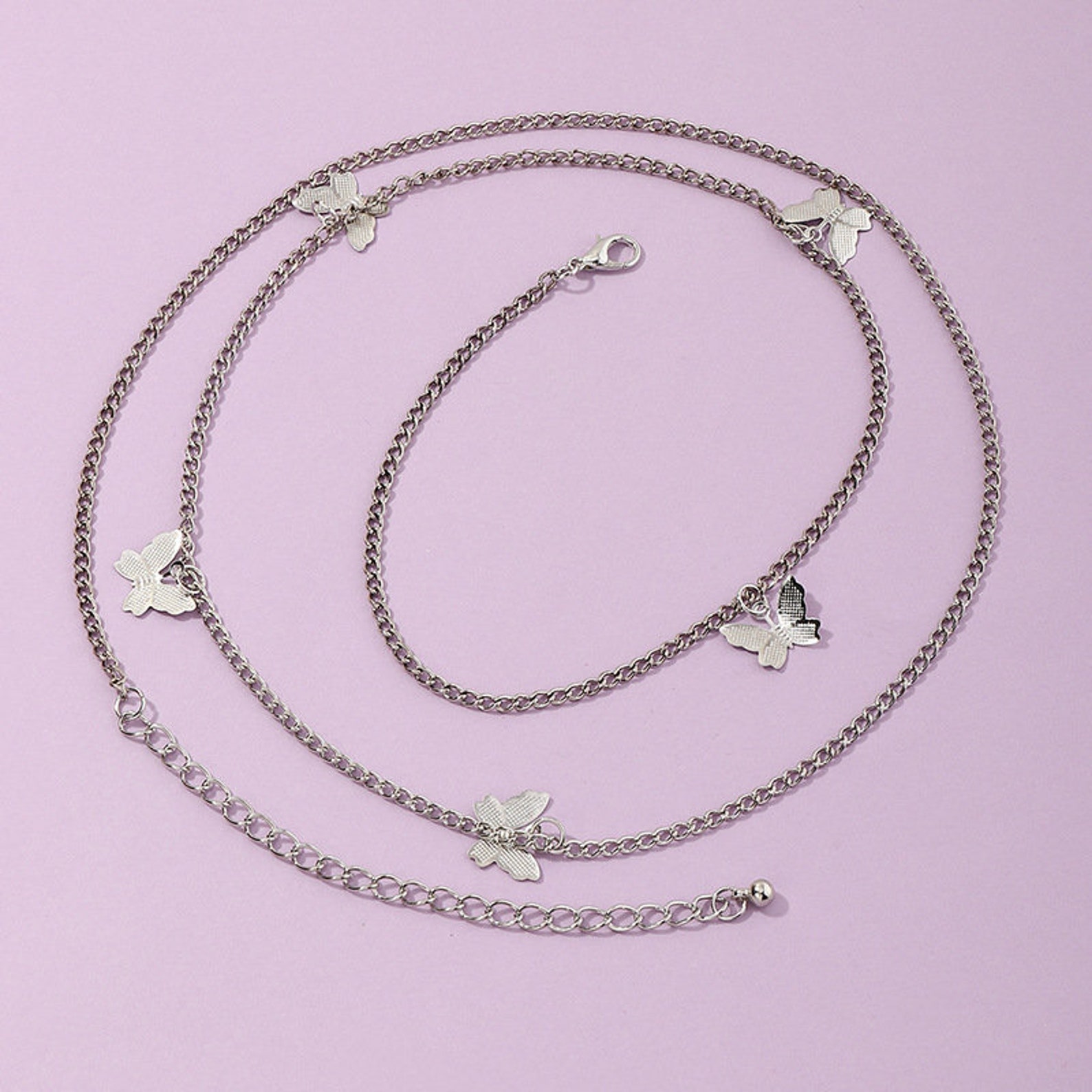 Butterfly body chain belly chain gold chain silver chain Etsy