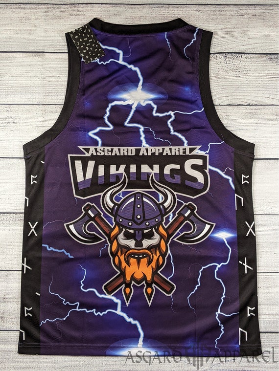 VIKING LIGHTNING Basketball Jersey Norse Tank Top Etsy