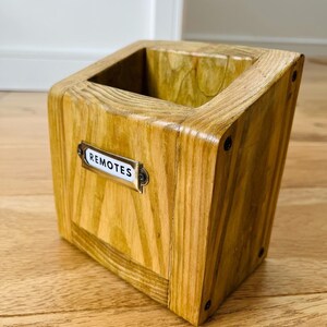 Rustic TV remotes holder image 10