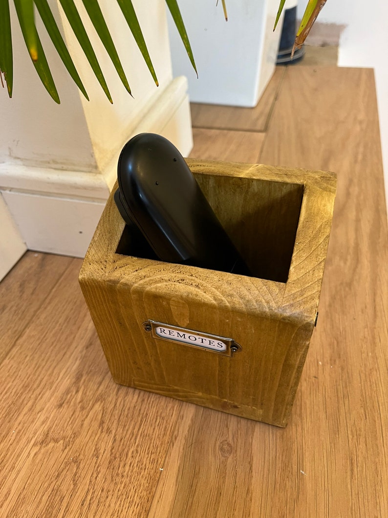 Rustic TV remotes holder image 7