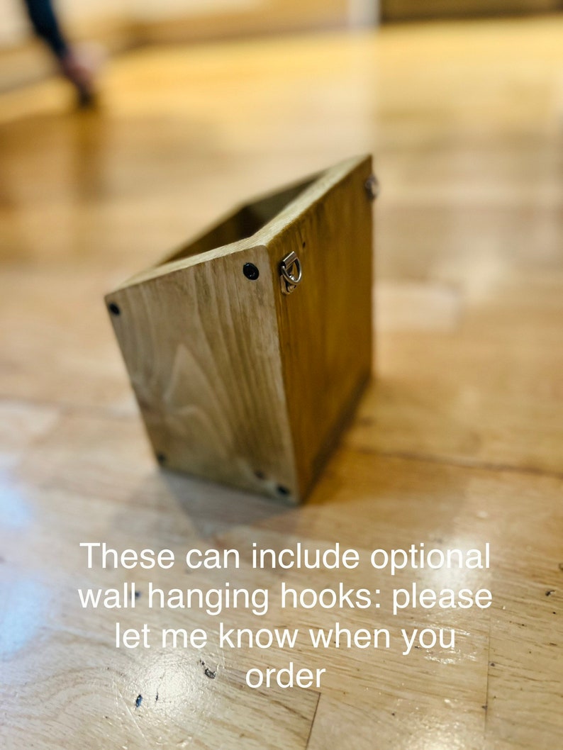 Rustic TV remotes holder image 4