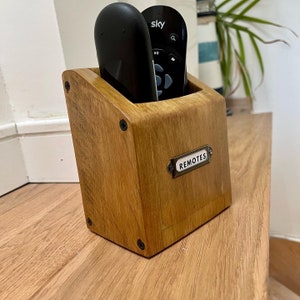 Rustic TV remotes holder image 5