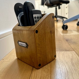 Rustic TV remotes holder image 6