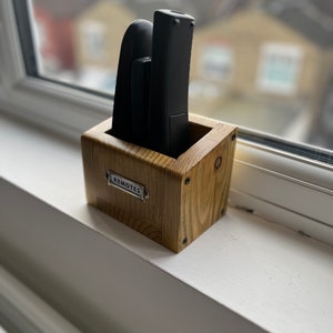 Mini Rustic TV remotes holder