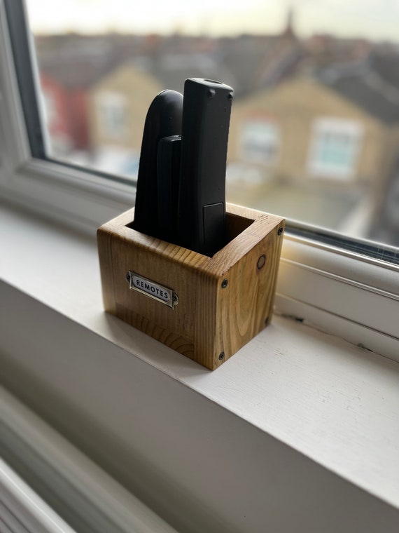 Mini Rustic TV remotes holder