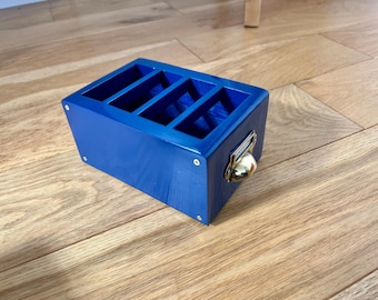 Blue British phone box/Tardis inspired dinner table phone holder