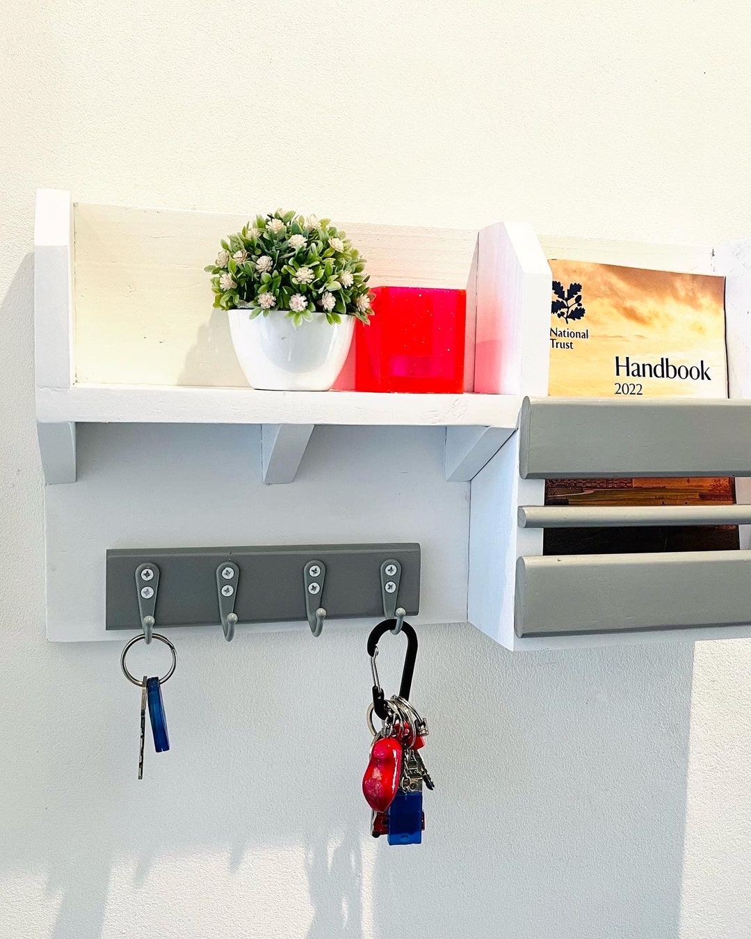 Key and Letter Holder Made From Reclaimed Wood Etsy