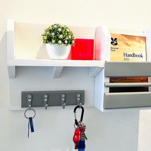 Porta llaves y cartas fabricado con madera recuperada