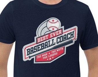 Baseball Coach The Man The Myth The Legend Shirt, Vintage Baseball Coach Dad T-shirt, Father's Day Gift for Baseball Coach Fan Unisex Tee